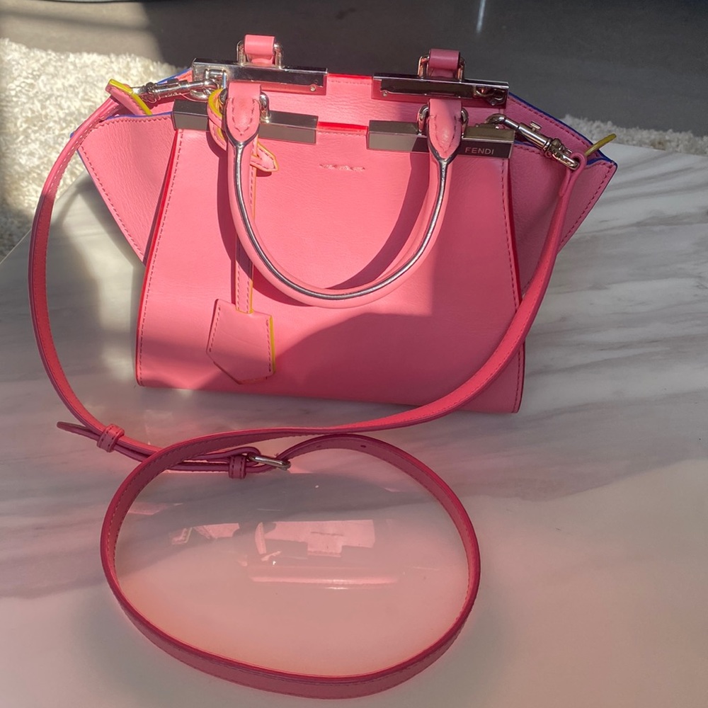 Fendi Mini 3jours Pink Leather Tote